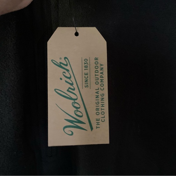 Men’s XXL WOOLRICH Modern Fit Black Lightweight Soft Fleece Half Zip Jacket NWT - Picture 4 of 14